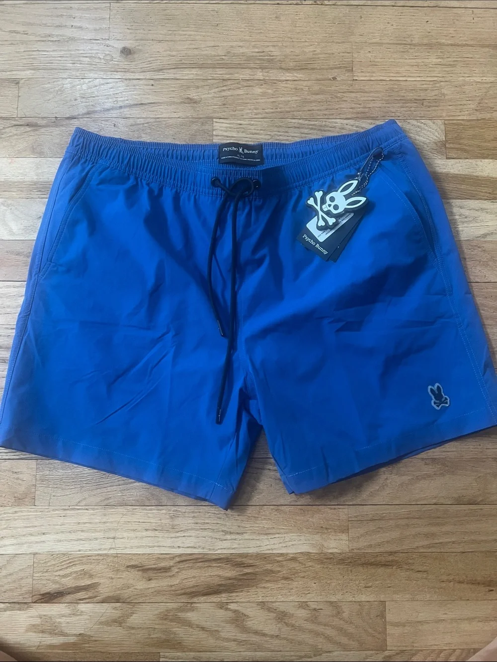 Psycho Bunny Royal Blue Elastic Waist Swim Trunks